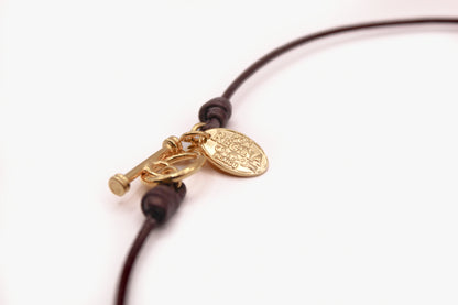 Collar Cuero y Perlas