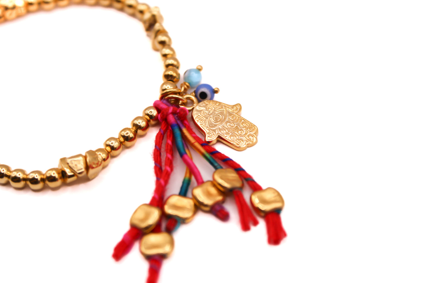 Pulsera Mano de Fátima y Ojo Turco