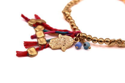 Pulsera Mano de Fátima y Ojo Turco