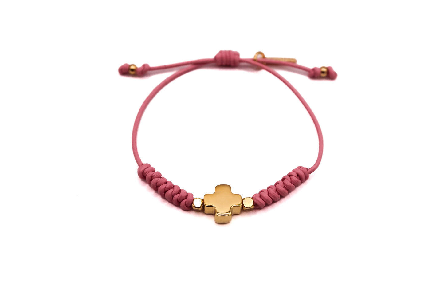 Pulsera Cuero Trenzado con Cruz