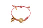 Pulsera Cuero con Virgen y Cruz