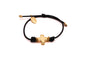 Pulsera Cuero Cruz y Cadena