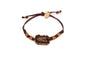 Pulsera Cuero Bordado con Escapulario