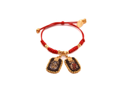 Pulsera Cuero Doble Escapulario Virgen del Carmen