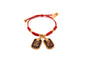 Pulsera Cuero Doble Escapulario Virgen del Carmen