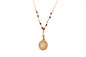 Collar engarzado con granate y perlas Virgen de Guadalupe