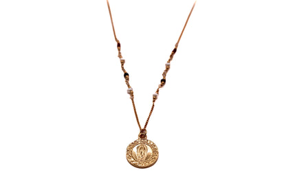 Collar engarzado con Virgen de Guadalupe mediana