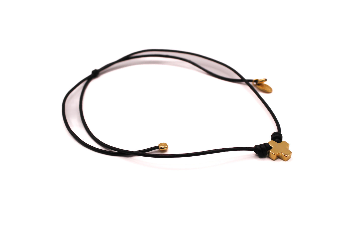 Collar de Cuero con Cruz