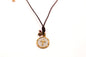 Collar de Cuero con  Medalla de Cruz