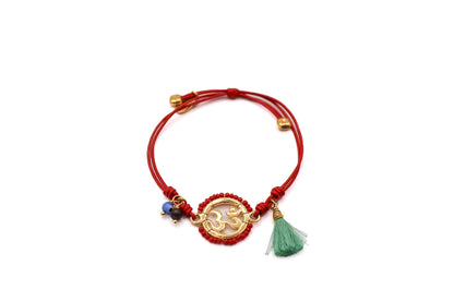 Pulsera Cuero con Dije OM