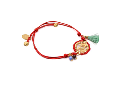 Pulsera Cuero con Dije OM