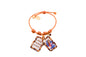 Pulsera Cuero Bronce con Escapulario Virgen Desatanudos