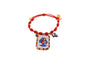 Pulsera Cuero Rojo con Escapulario Virgen de los Desatanudos